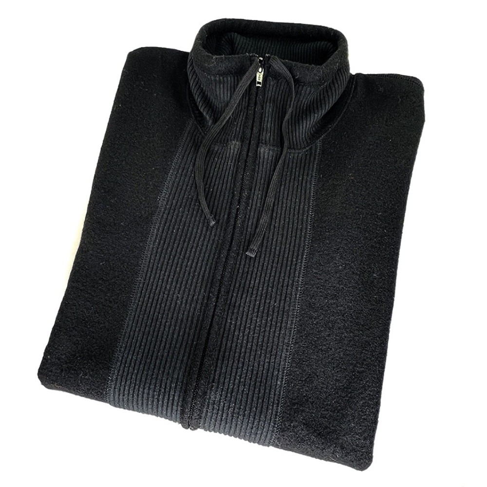 Club Monaco Black Ribbed Wool Vintage Sweater